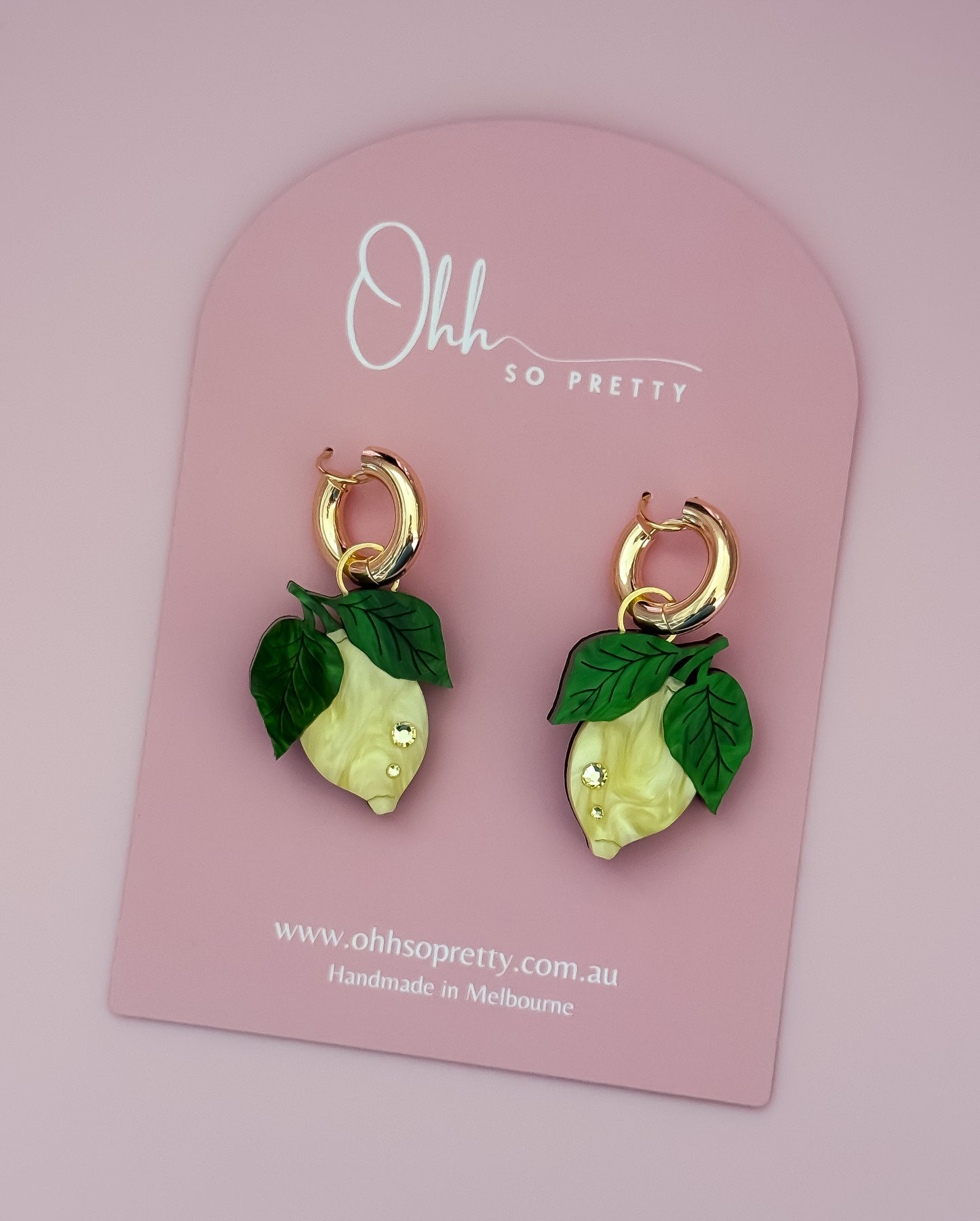 Summer Lemons - Pretty Hoop Dangles