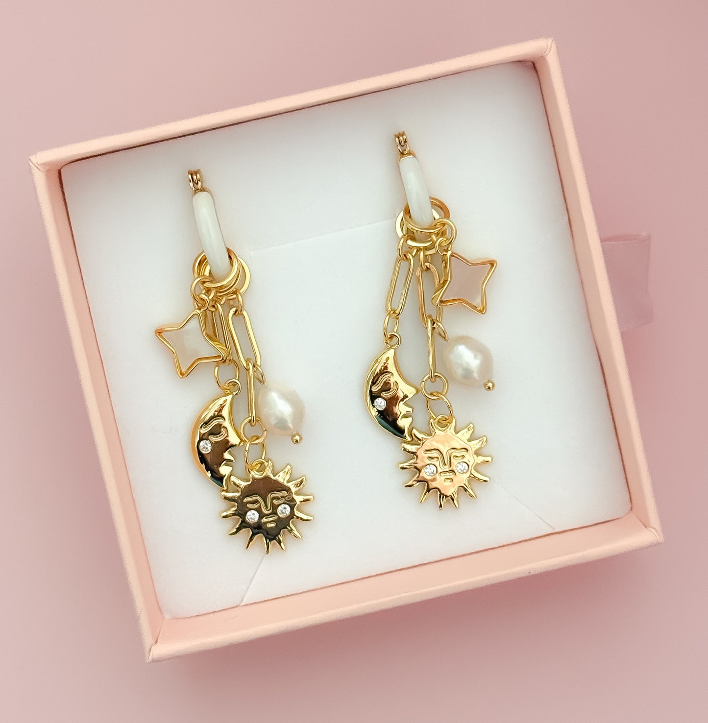 Pretty Charm Stack - Statement Earrings (Sun,Moon and Stars)