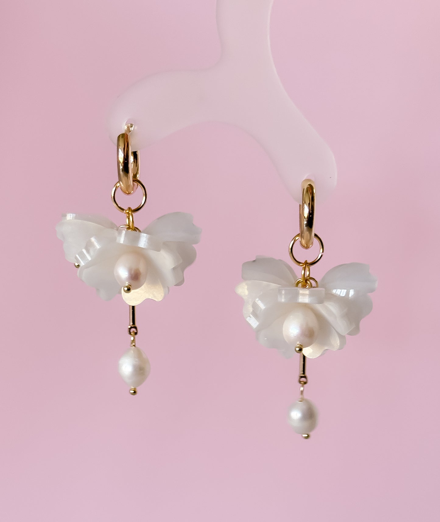 Tulip Bouquets - Statement Dangles - 4 Colours Available