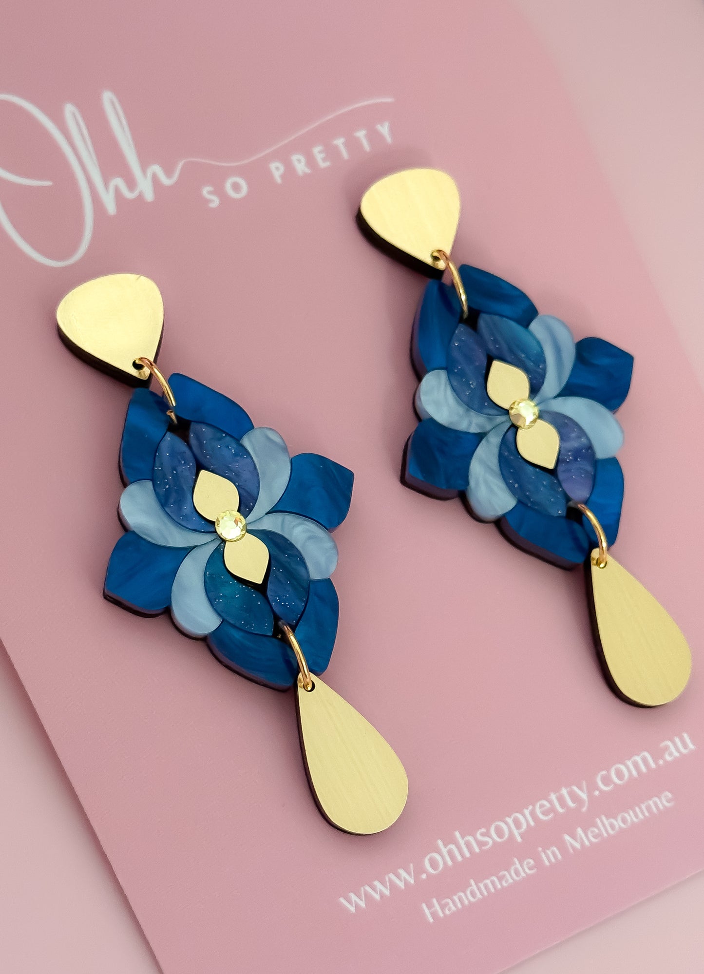 Iris Flower - Statement Dangles