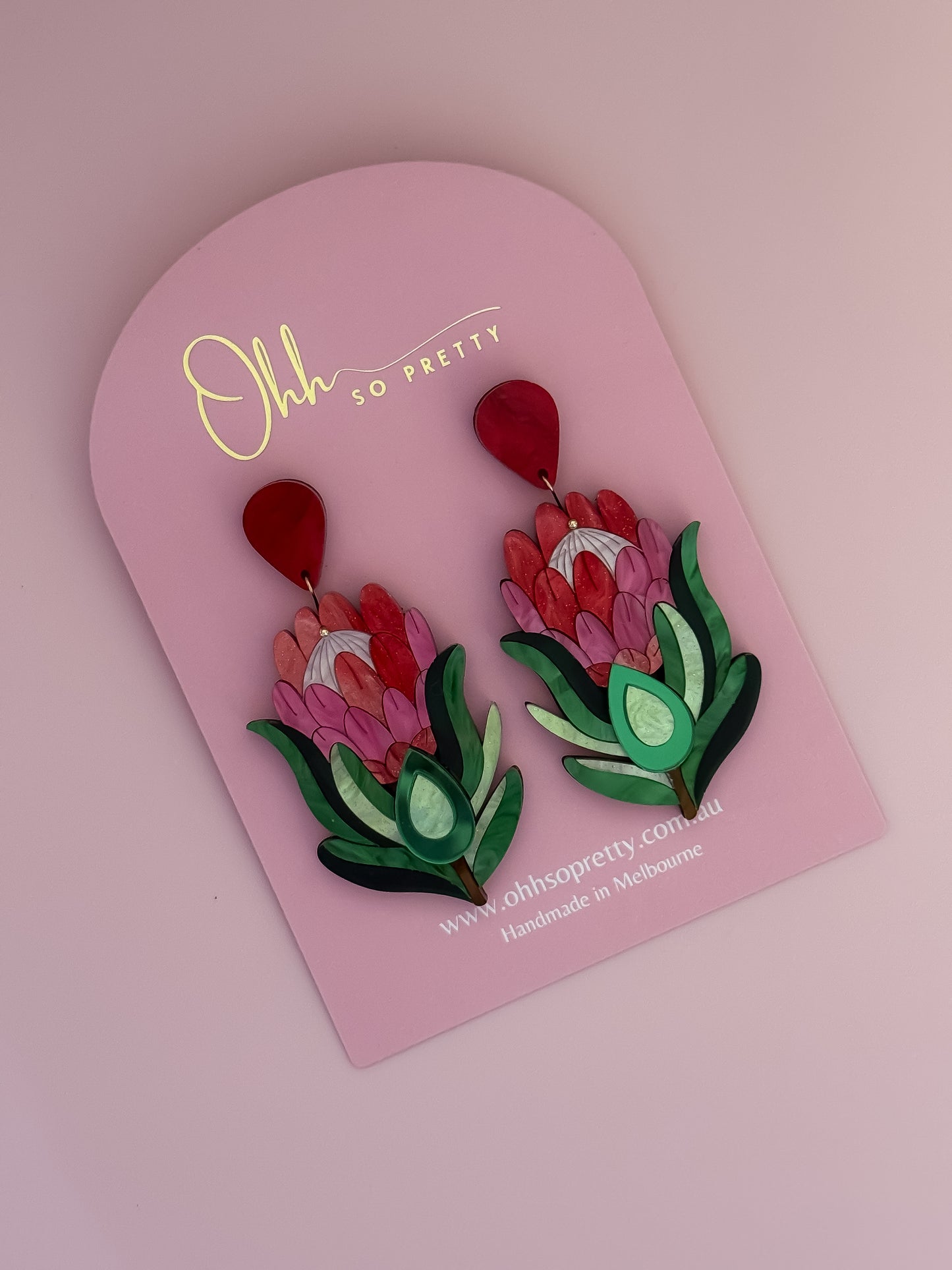 Protea Flower - Statement Dangles