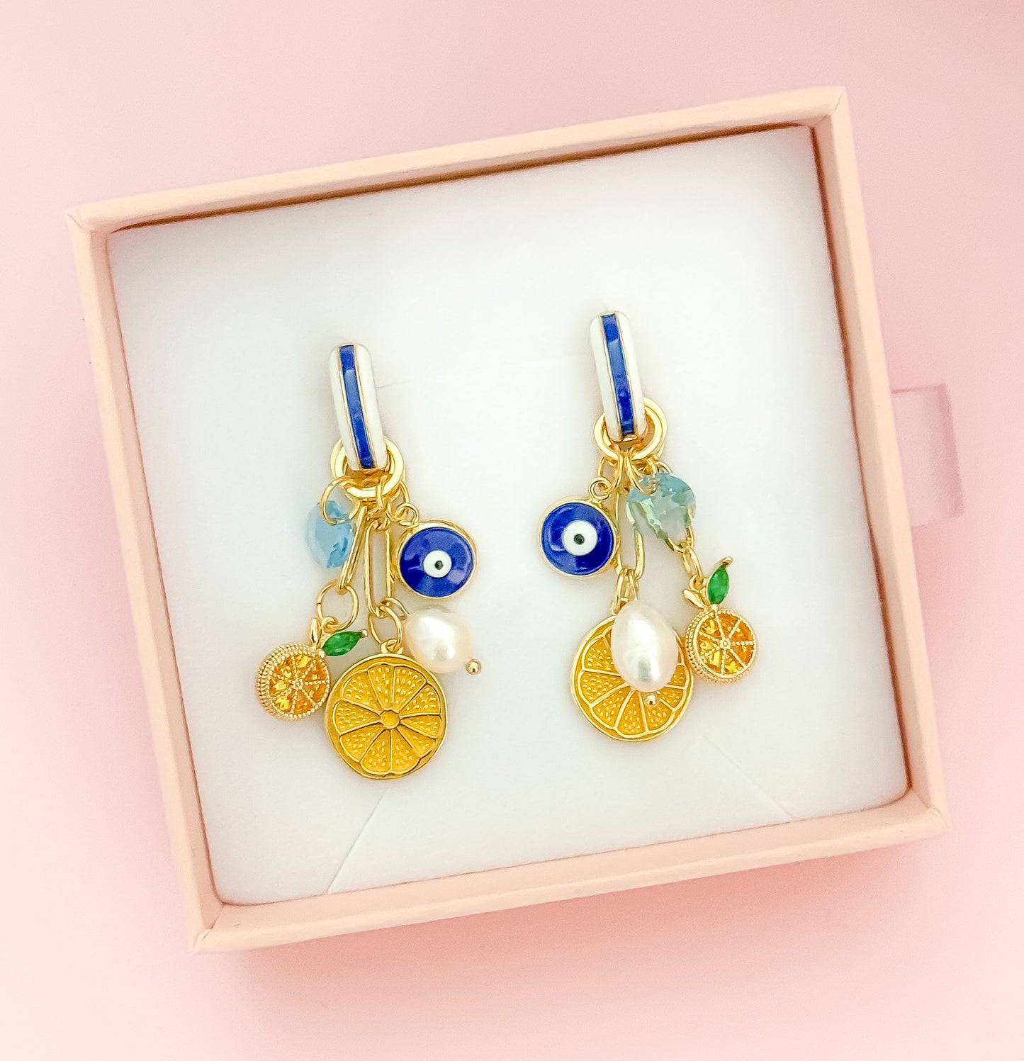 Pretty Charm Stack - Statement Earrings (Amalfi)