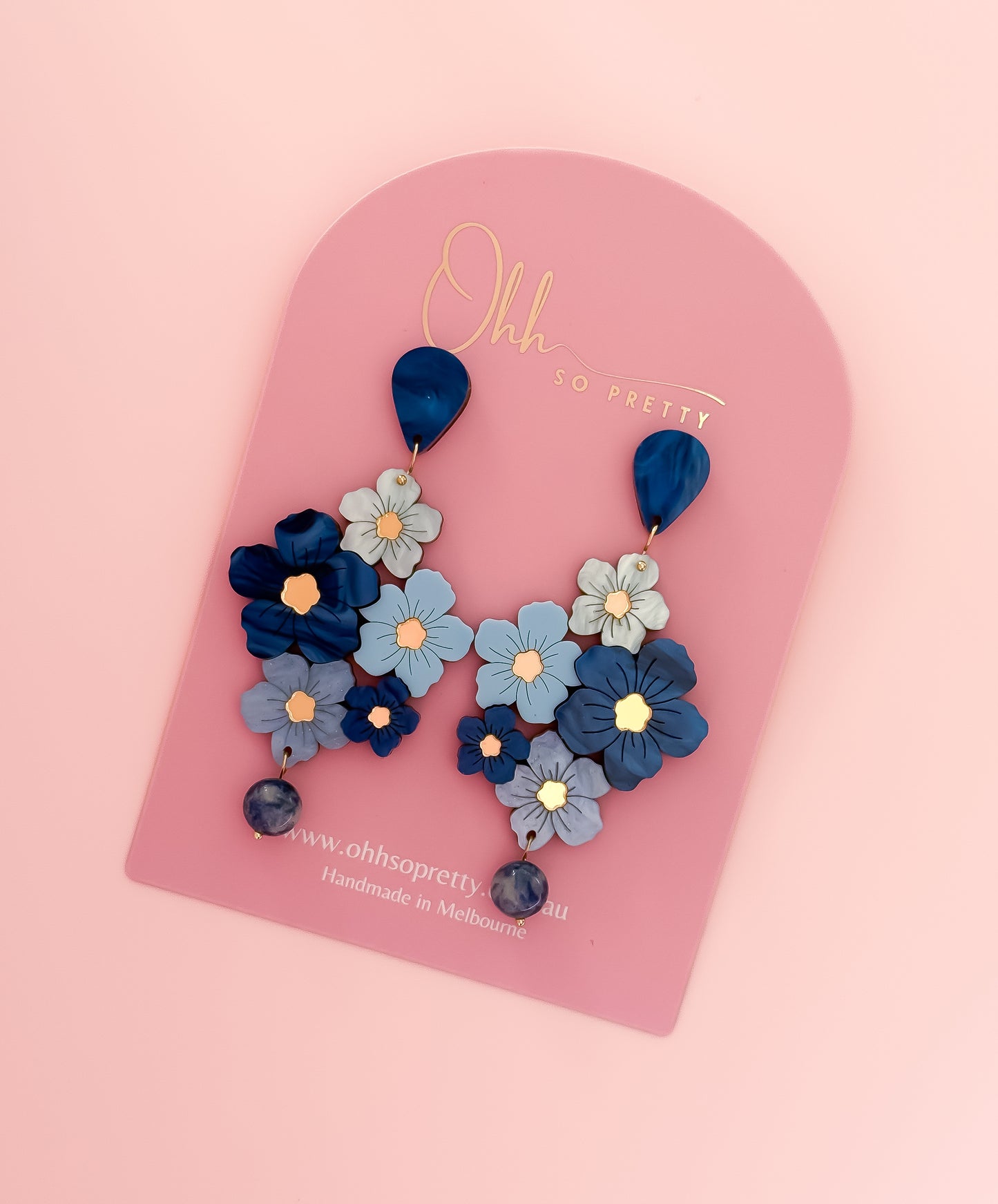 Forget Me Not - Statement Dangle Earrings