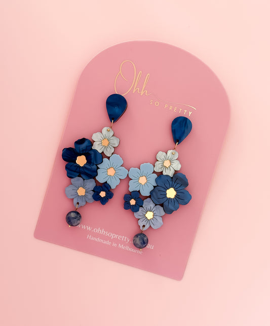 Forget Me Not - Statement Dangle Earrings