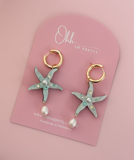Pretty Starfish  - Statement Dangles