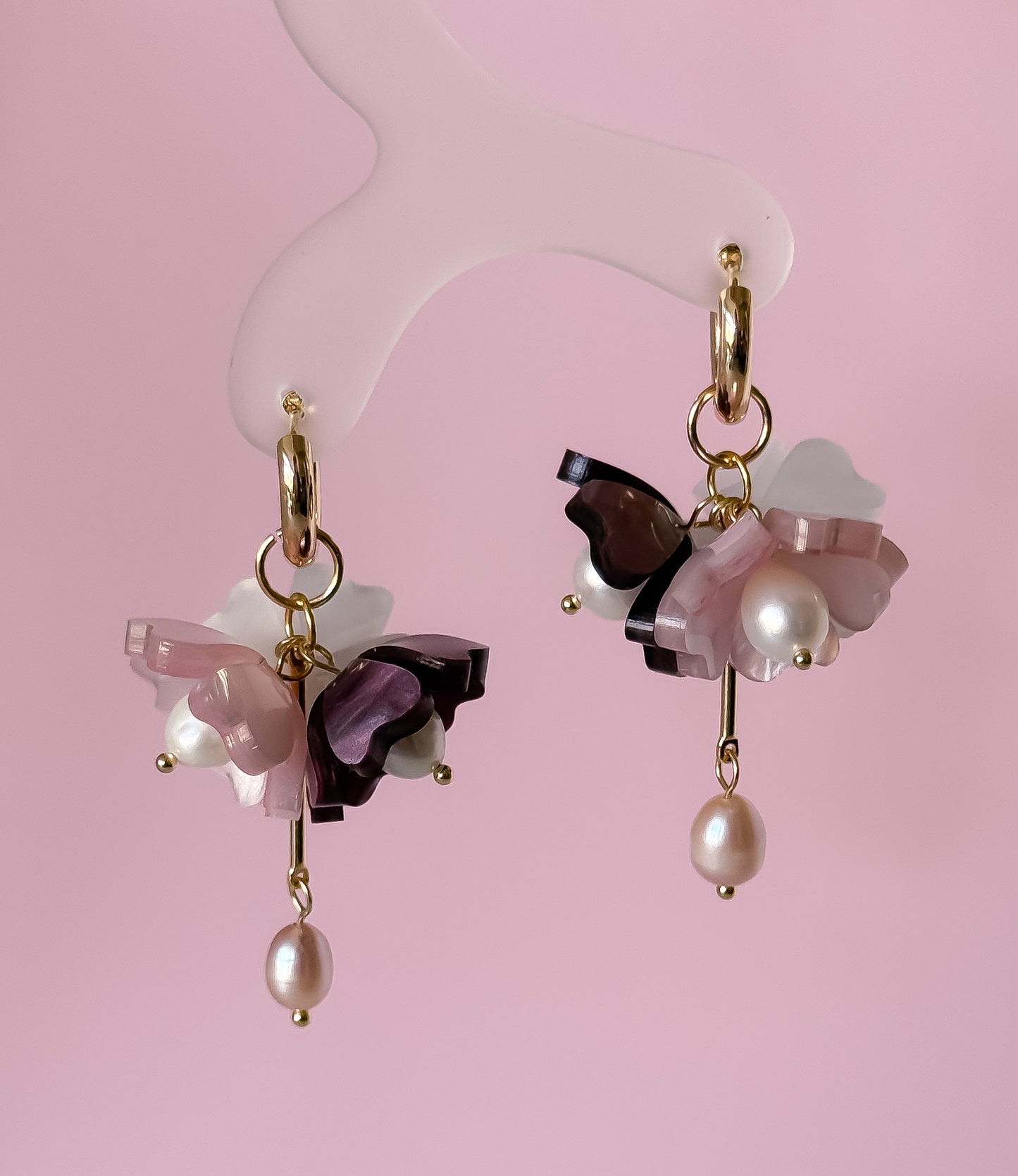 Tulip Bouquets - Statement Dangles - 4 Colours Available