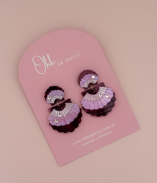 Clam Shells  - Statement Dangles