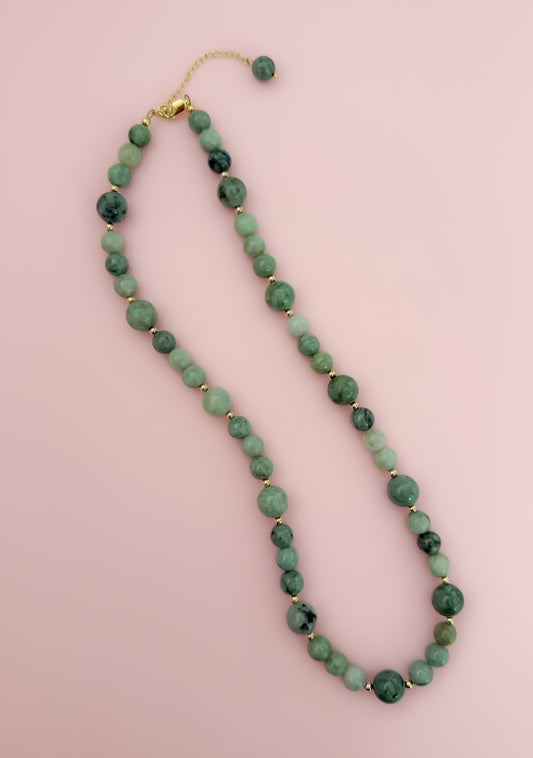 "Precious" Statement Necklace - Myanmar Jade Gemstones