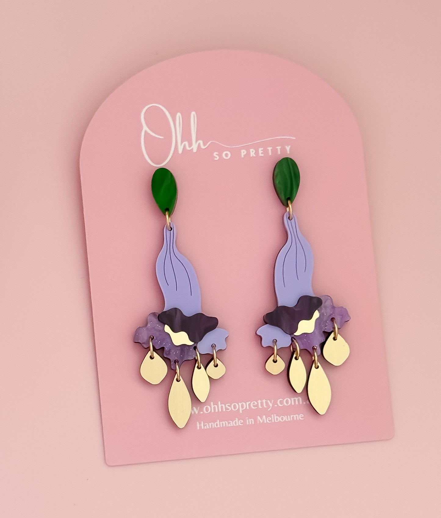 Jacaranda Flower  -  Statement  Earrings