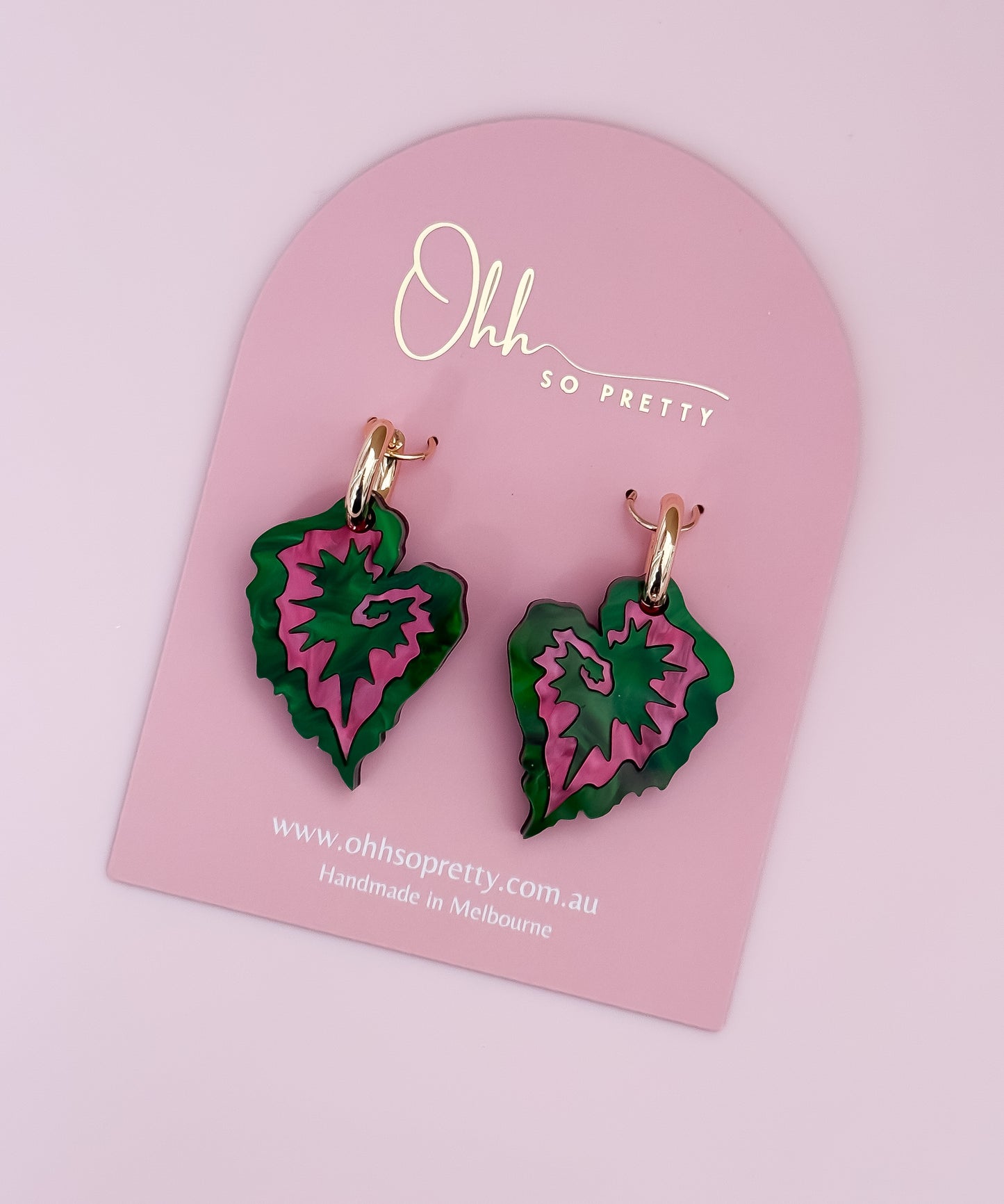 Begonia Rex- Hoop Dangles