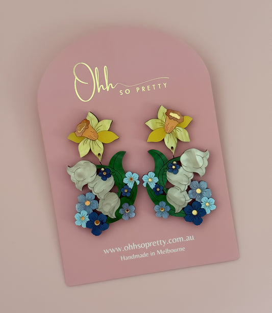 Pretty Florals - Statement Dangles