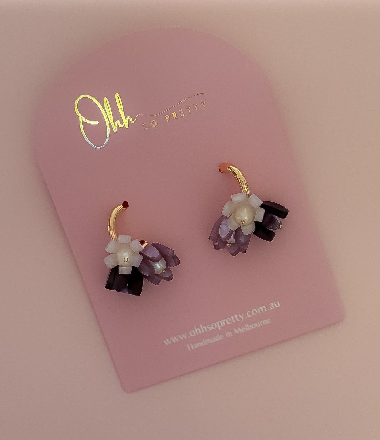 Lilac Bouquet - Statement Hoops