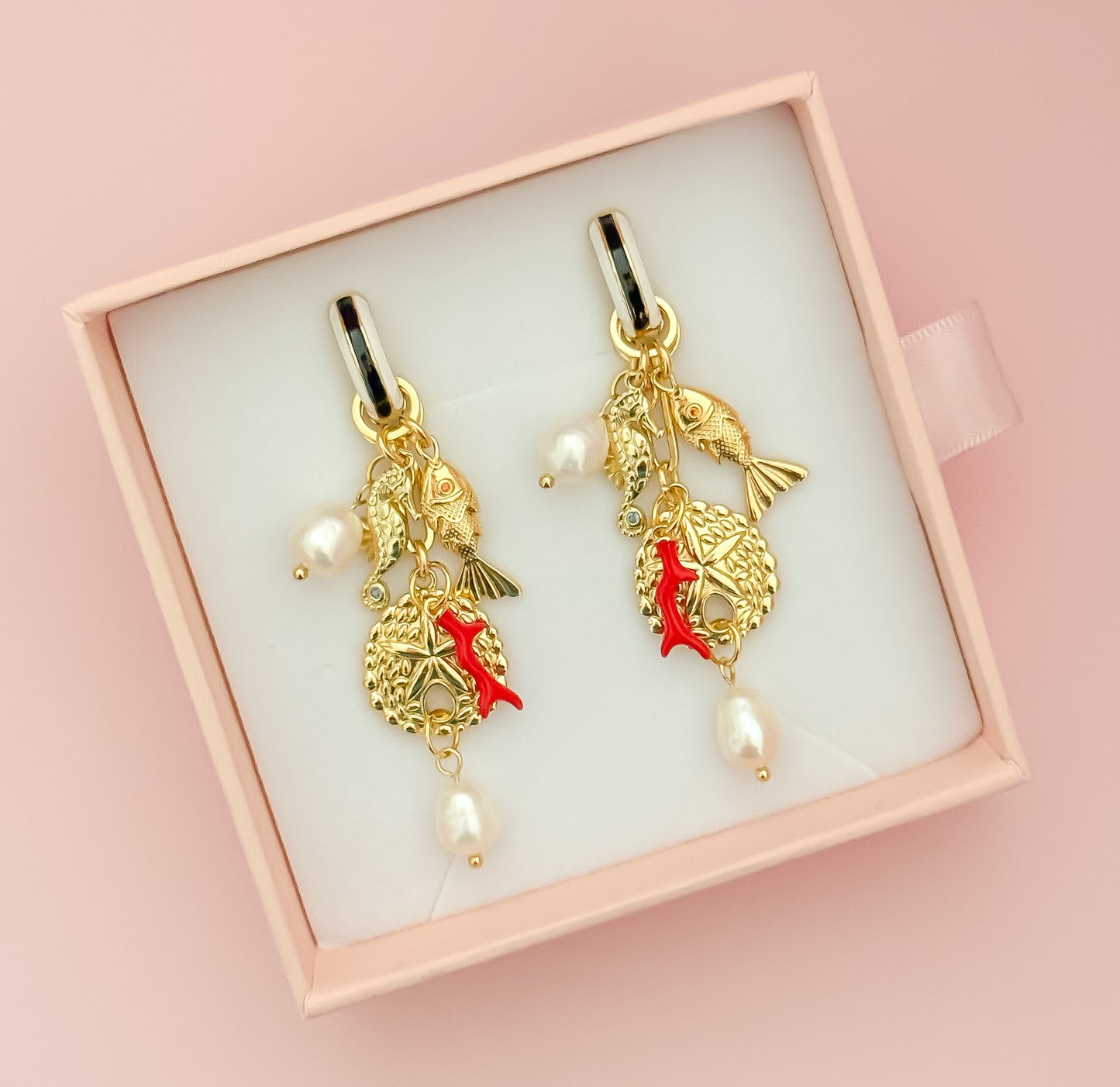 Pretty Charm Stack  - Statement Earrings (Oceana)