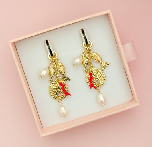 Pretty Charm Stack  - Statement Earrings (Oceana)